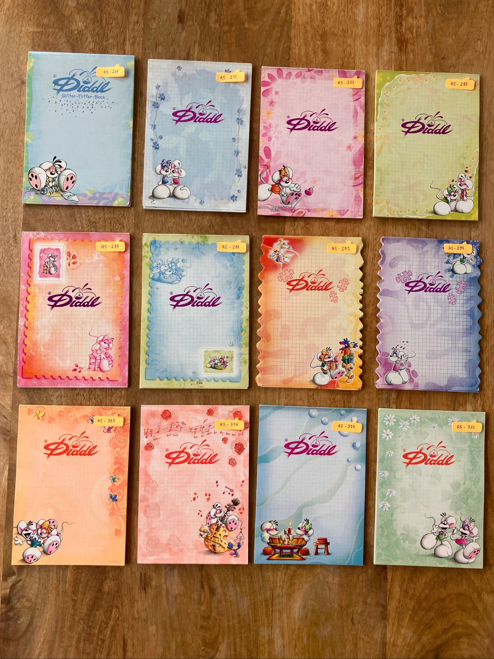 Diddl - Set van 12 A5 blaadjes